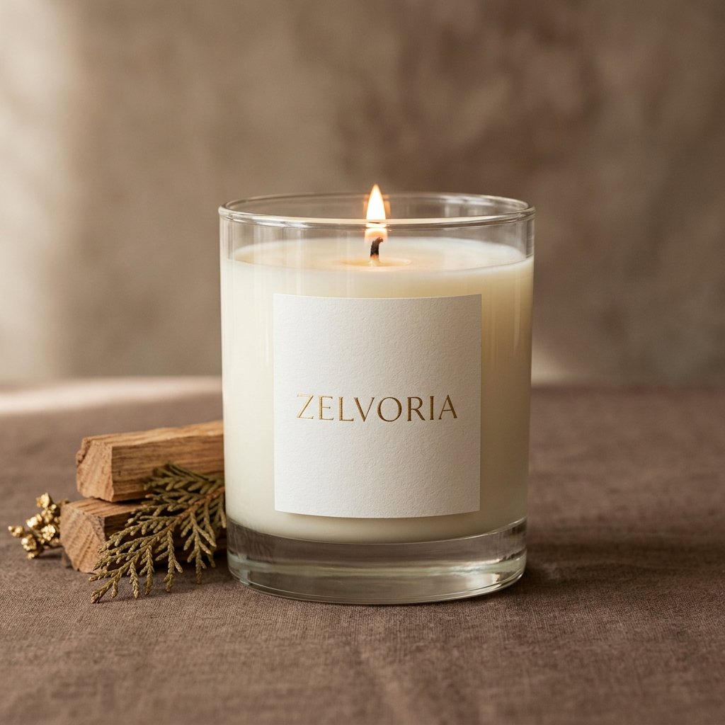 Zelvoria Cedarwood — Cedarwood scented luxury candle