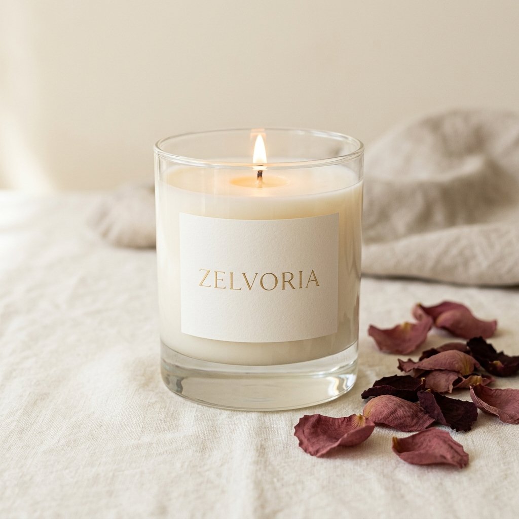 Zelvoria Rose — Rose scented luxury candle