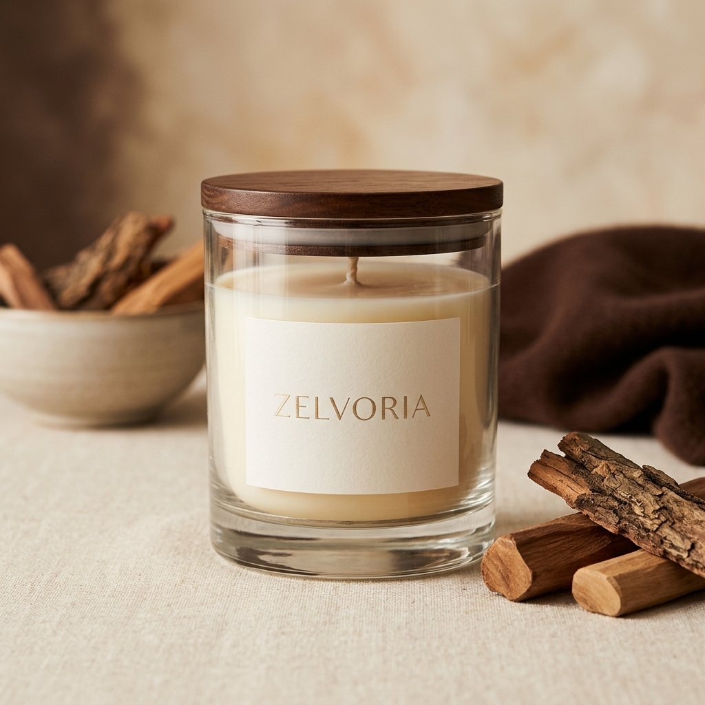 Zelvoria Sandalwood — Sandalwood scented luxury candle