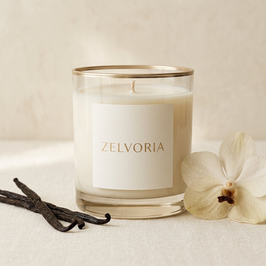 Zelvoria Vanilla — Vanilla scented luxury candle